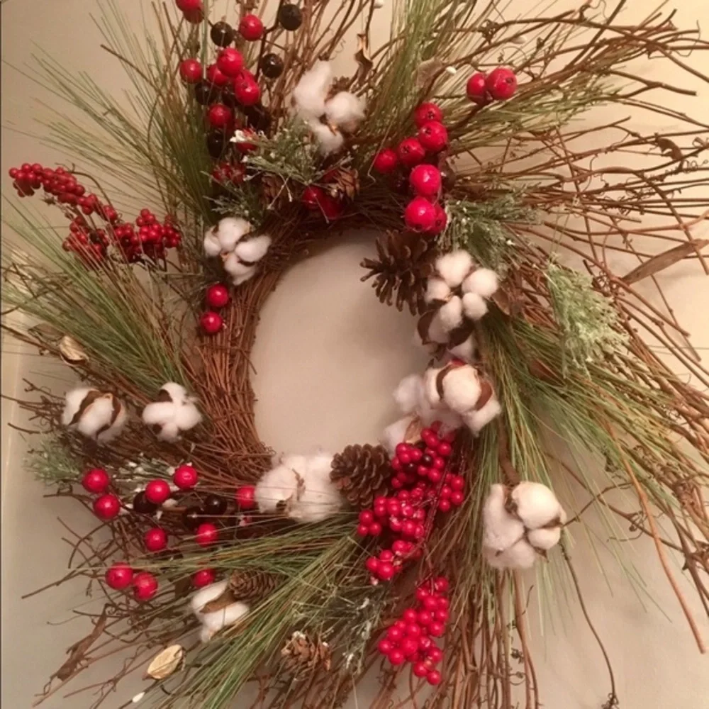 New Christmas Winter Farmhouse Twiggy Wreath